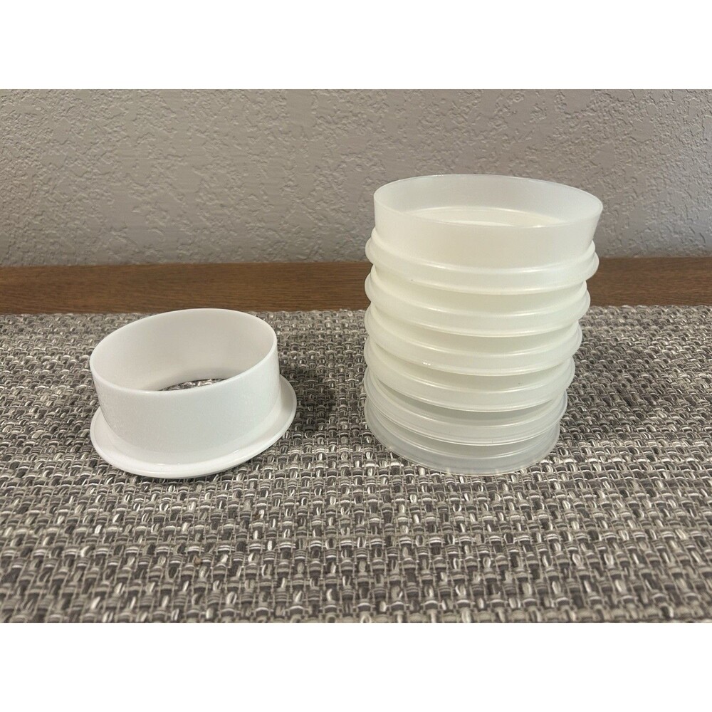 Vintage Tupperware Hamburger Patty Storage 6 Storage & Ring No Press
